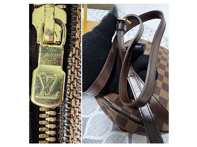 Borsa a tracolla Louis Vuitton Damier Ebene Ipanema PM Marrone - vista 6