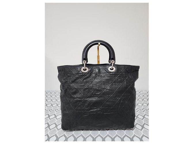 Schwarze gesteppte Tote aus weichem Lammleder Christian Dior - Ansicht 2