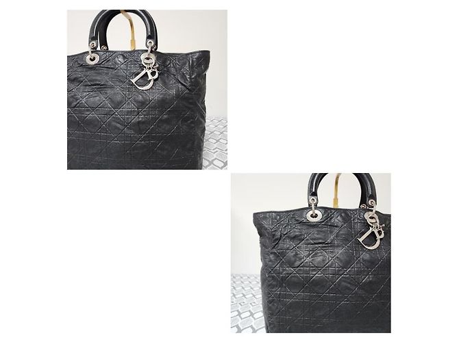 Schwarze gesteppte Tote aus weichem Lammleder Christian Dior - Ansicht 5