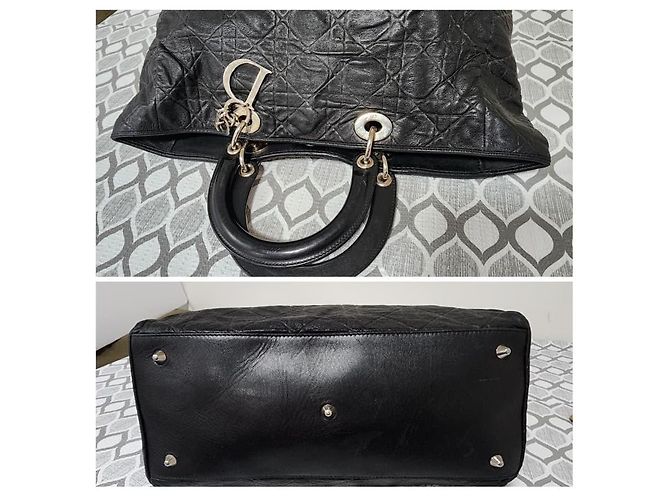 Schwarze gesteppte Tote aus weichem Lammleder Christian Dior - Ansicht 6