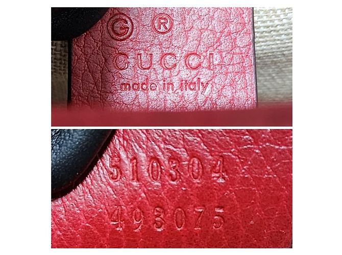Bolsa transversal Gucci em couro vermelho com logo G entrelaçado - vista 4