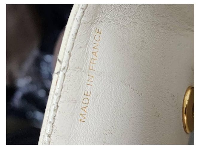 Chanel Vintage Classic Single Flap Bag Creme Roh - Ansicht 13
