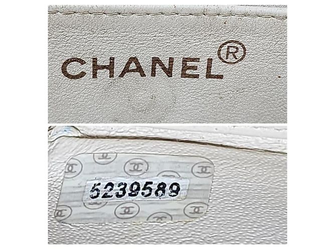 Chanel Vintage Classic Single Flap Bag Creme Roh - Ansicht 3