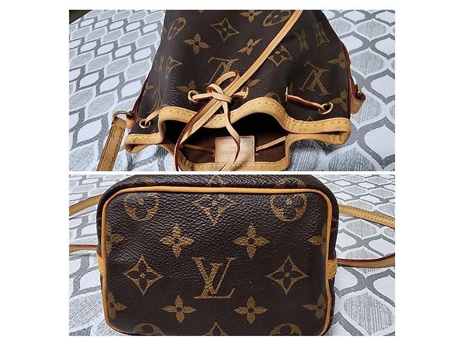 LOUIS VUITTON Monogram Nano Noé Bucket Bag Braun/Beige - Ansicht 6