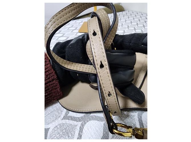 Chloé CHLOE Motty Borsa a Bracciale Piccola Nile in Pelle/Suede Beige - vista 10