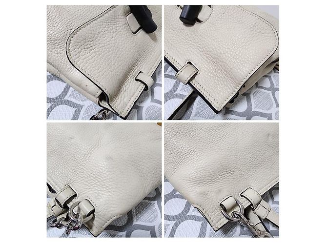 Borsa a tracolla quotidiana piccola Bamboo Gucci Off-White Crudo - vista 10