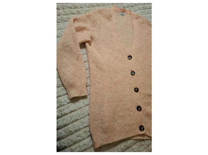 GANNI Mohair- und Woll-Cardigan Größe XS Koralle Karamell - Ansicht 12