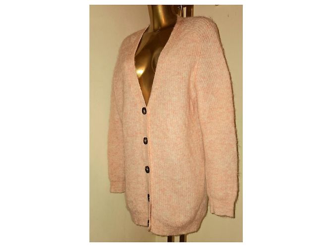 GANNI Mohair- und Woll-Cardigan Größe XS Koralle Karamell - Ansicht 2