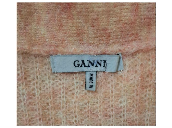 GANNI Mohair- und Woll-Cardigan Größe XS Koralle Karamell - Ansicht 3