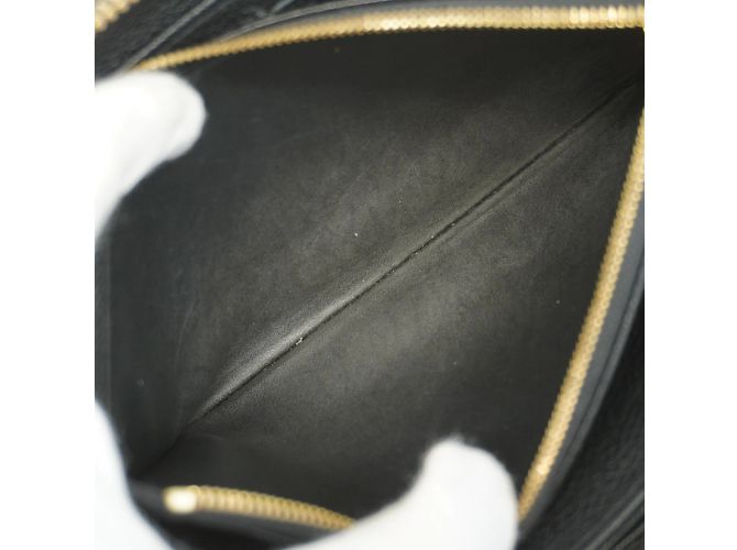Louis Vuitton Monogram Empreinte Zippy Wallet Black Beige - view 5