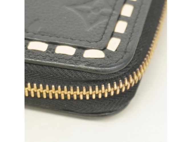 Louis Vuitton Monogram Empreinte Zippy Wallet Black Beige - view 9