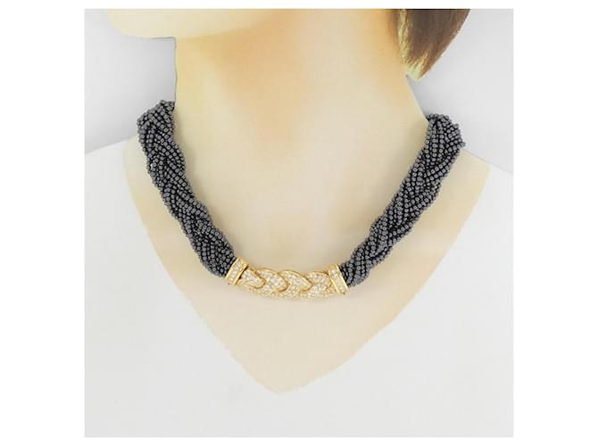 Collana di Diamanti Van Cleef & Arpels Nero Argento D'oro - vista 6