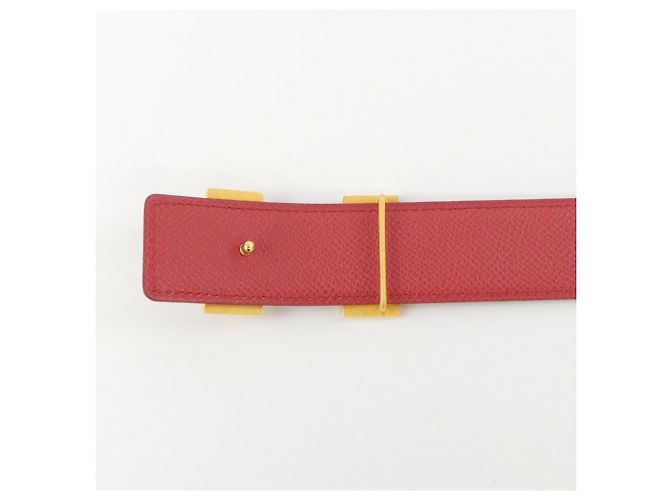 Cintura reversibile Hermès Rosso - vista 3