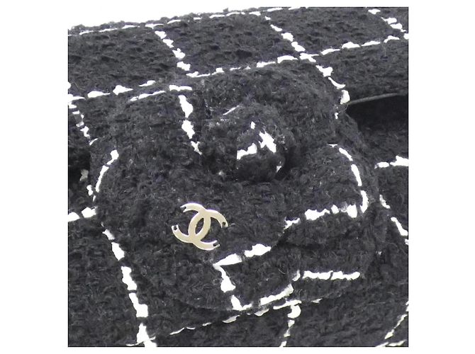 Borsa a spalla in lana nera Chanel AS4388 Nero - vista 4