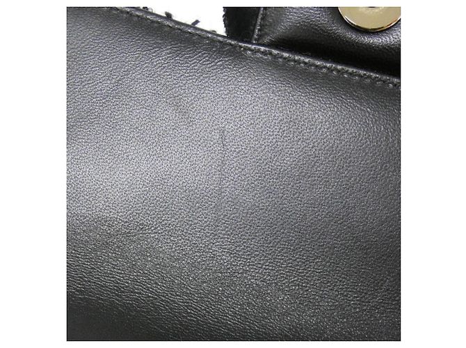 Borsa a spalla in lana nera Chanel AS4388 Nero - vista 7
