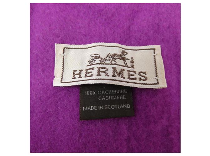 Sciarpa in cashmere viola Hermès Porpora - vista 3