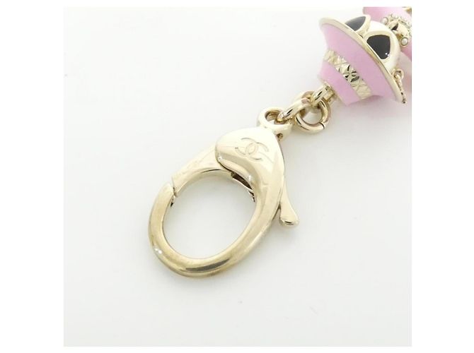Portachiavi Chanel ABG014 Nero Rosa Bianco - vista 5