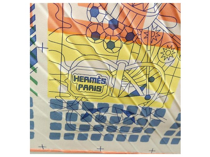Sciarpa plissettata Hermès Twilly au Carré Multicolore - vista 2