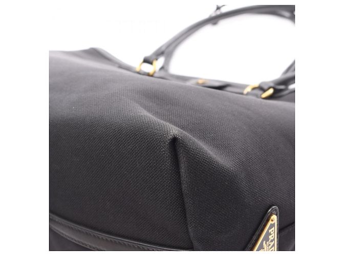 Prada Logo Jacquard Tote Bag Schwarz - Ansicht 11