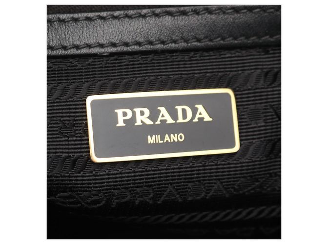 Prada Logo Jacquard Tote Bag Schwarz - Ansicht 4