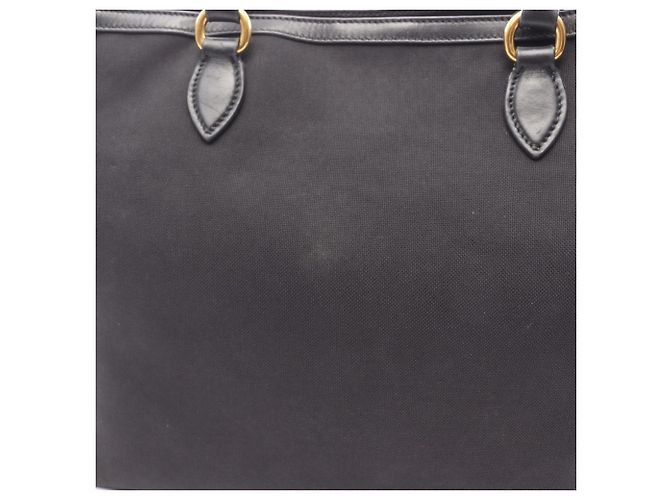 Prada Logo Jacquard Tote Bag Schwarz - Ansicht 6