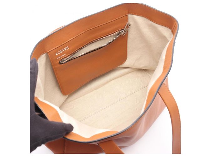 Bolso Tote Pequeño Loewe East West Shopper Castaño - vista 3