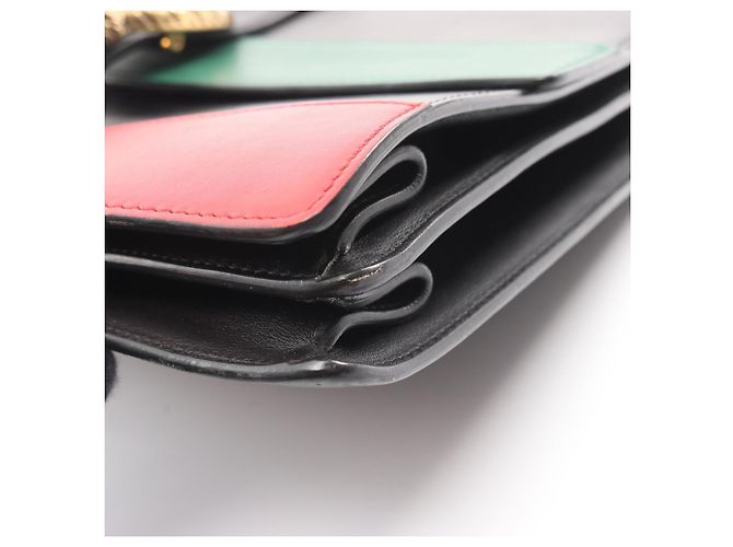 Borsa Gucci Bamboo Dionysus Nero Rosso Verde - vista 11