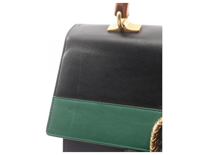Borsa Gucci Bamboo Dionysus Nero Rosso Verde - vista 8