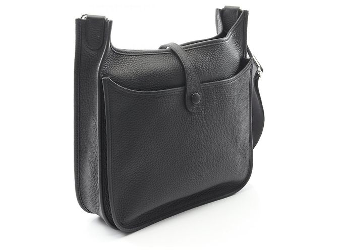 Borsa a Spalla Hermès Evelyn 3 Trois PM Nero - vista 2