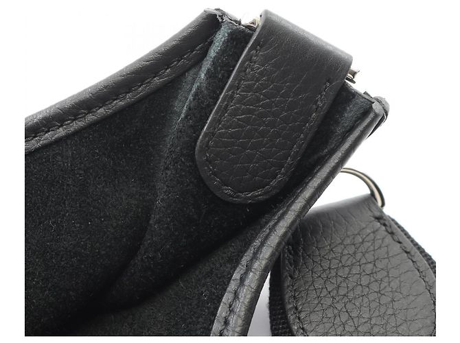 Borsa a Spalla Hermès Evelyn 3 Trois PM Nero - vista 8