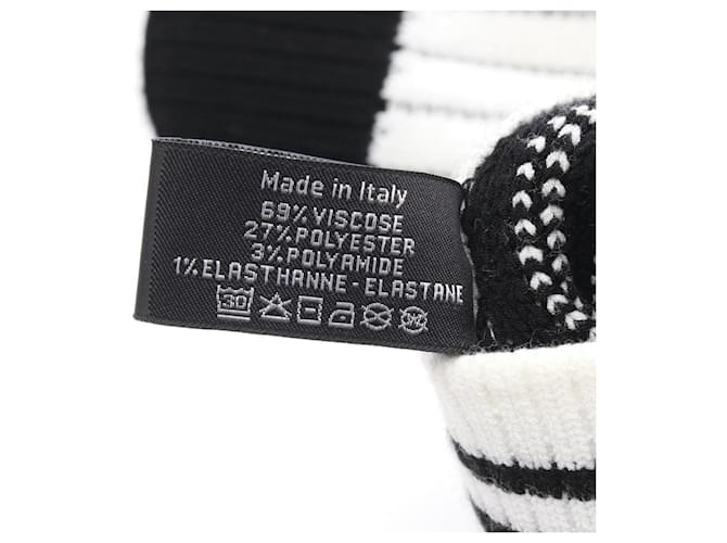 Gaiter Chanel com a Marca Coco Preto Branco - vista 4