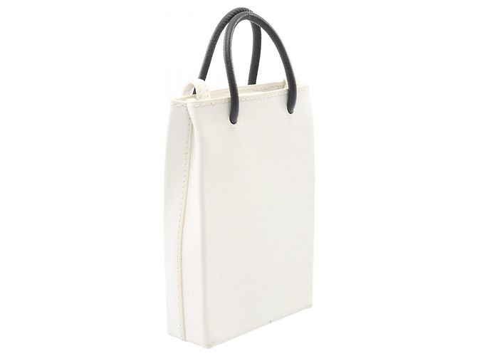 Borsa a Spalla in Pelle Balenciaga Nero Bianco - vista 2