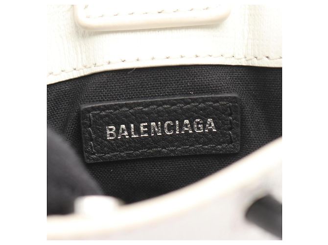 Borsa a Spalla in Pelle Balenciaga Nero Bianco - vista 4