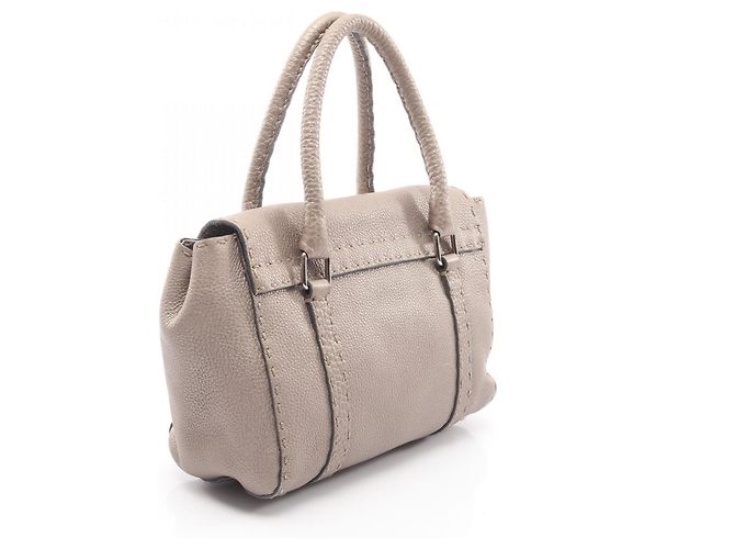 Borsa Fendi Selleria Mini Linda Beige - vista 2