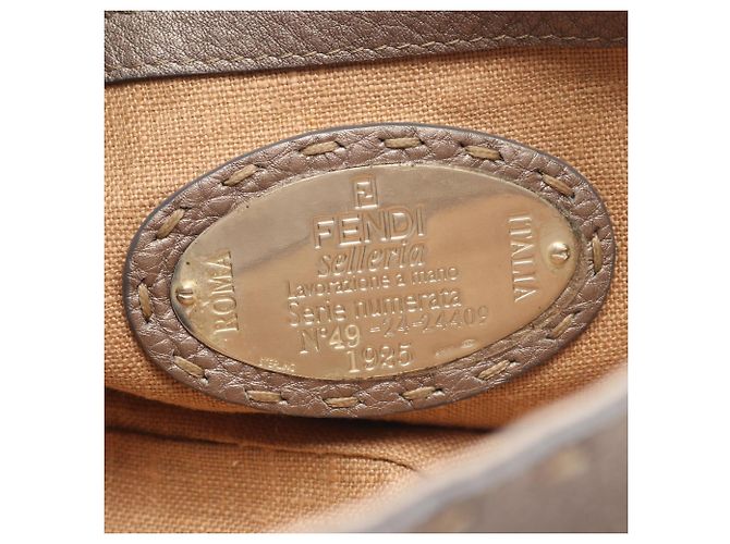 Borsa Fendi Selleria Mini Linda Beige - vista 4
