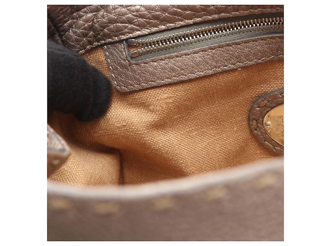 Borsa Fendi Selleria Mini Linda Beige - vista 5