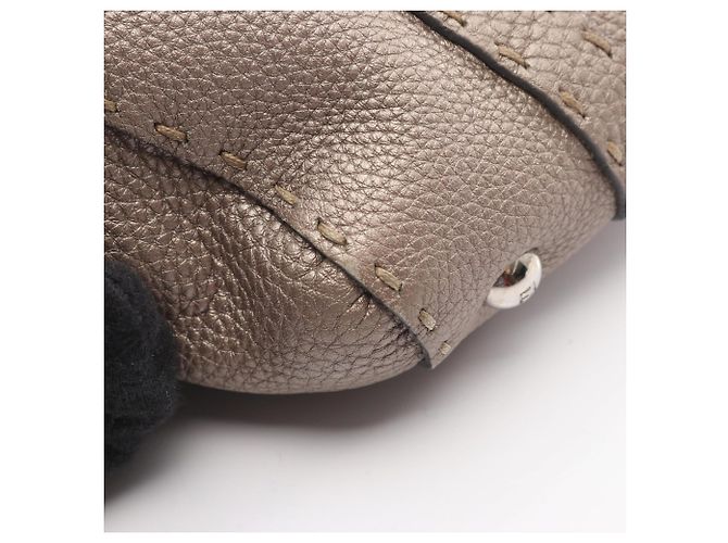 Borsa Fendi Selleria Mini Linda Beige - vista 8