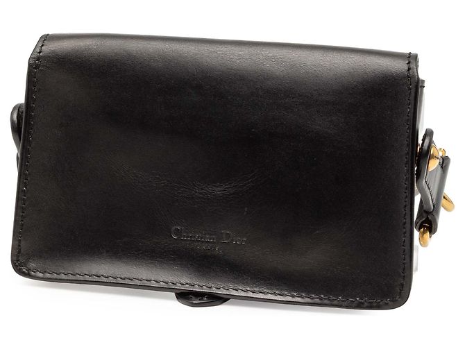 Saddle Dior Schwarze Mini-Leder D Bee Satteltasche - Ansicht 2