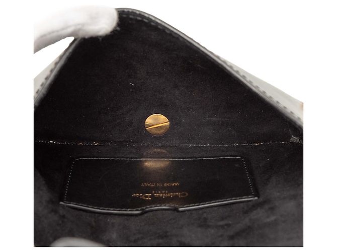 Saddle Dior Schwarze Mini-Leder D Bee Satteltasche - Ansicht 4