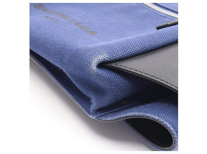 Borsa a cintura Balenciaga in nero e blu navy - vista 6
