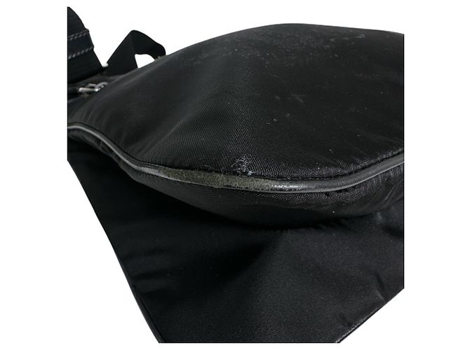 Borsa a Spalla in Nylon Nero Prada - vista 12
