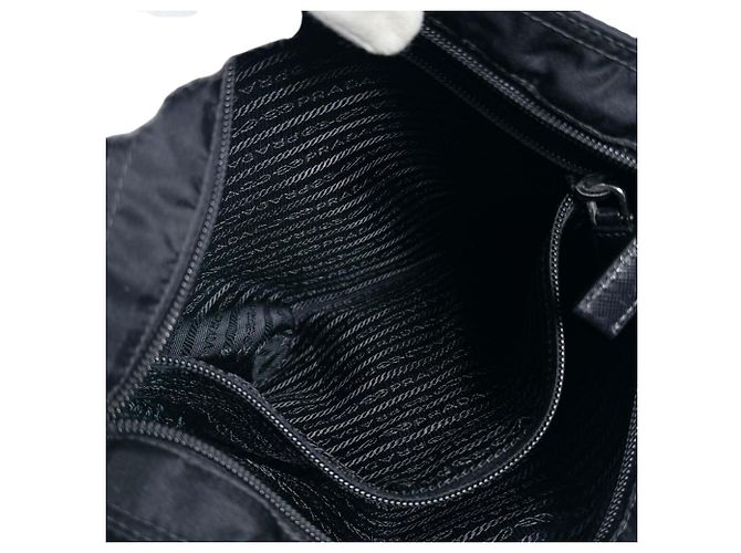 Borsa a Spalla in Nylon Nero Prada - vista 18