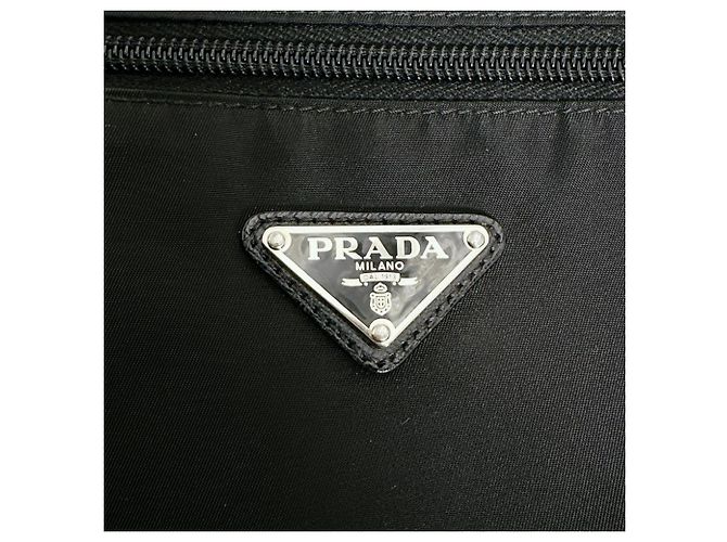 Borsa a Spalla in Nylon Nero Prada - vista 19