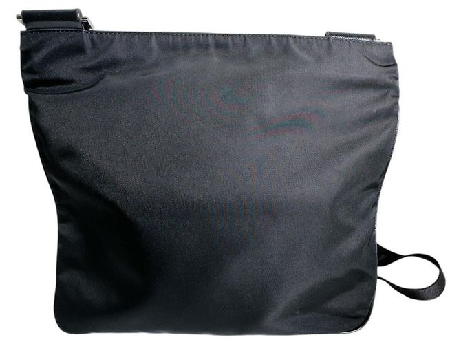 Borsa a Spalla in Nylon Nero Prada - vista 3