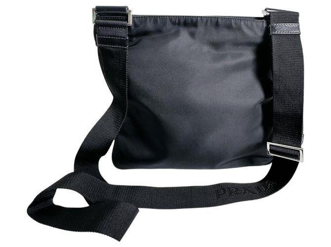 Borsa a Spalla in Nylon Nero Prada - vista 4