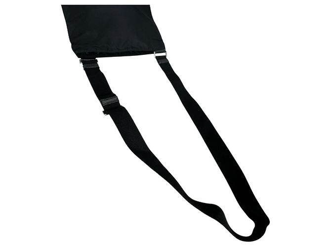 Borsa a Spalla in Nylon Nero Prada - vista 9