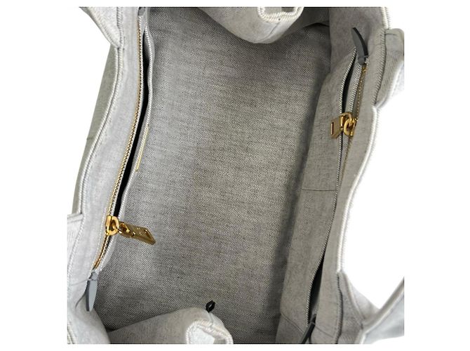 Borsa Tote Canapa Prada in denim - vista 13