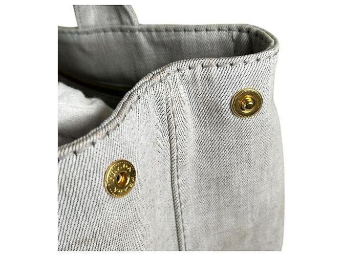Borsa Tote Canapa Prada in denim - vista 14