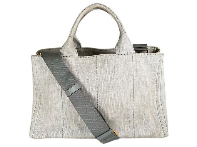 Borsa Tote Canapa Prada in denim - vista 3