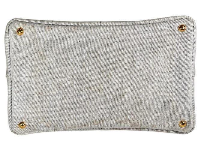 Borsa Tote Canapa Prada in denim - vista 6